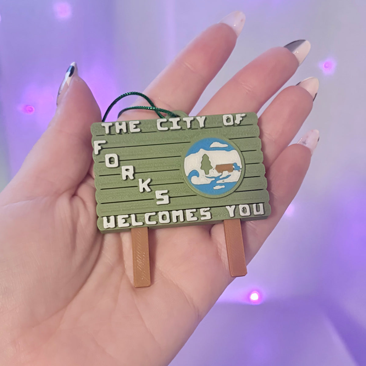 3D Printed Forks Sign Ornament