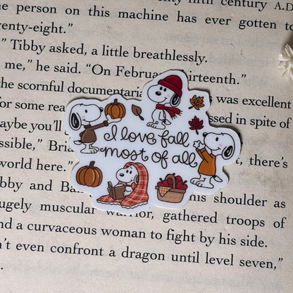 I love Fall Most of All 2-inch Sticker