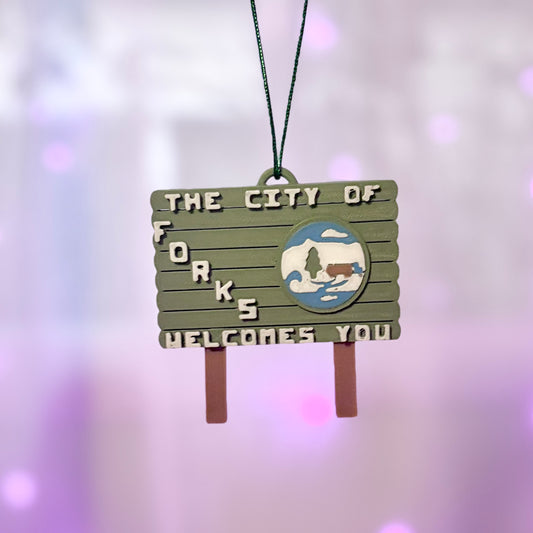 3D Printed Forks Sign Ornament