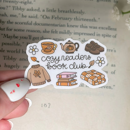Cozy Readers Book Club 2-inch Sticker