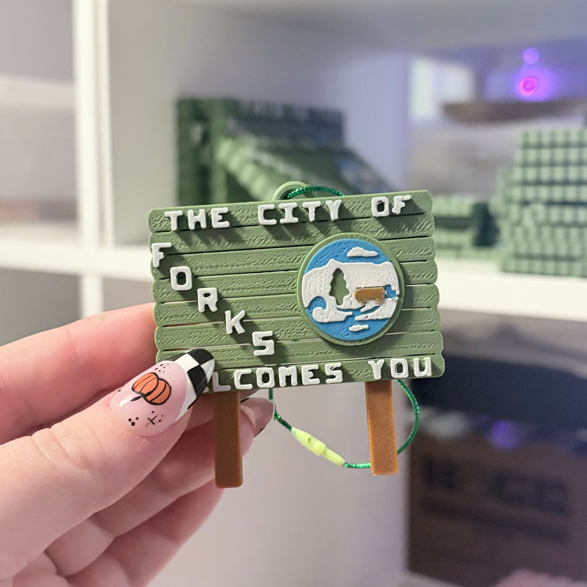 3D Printed Forks Sign Ornament