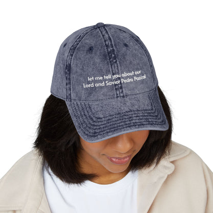 Embroidered Vintage Cap - Pedro Pascal Hat, Retro Dad Hat, Embroidery Baseball Cap, Vintage Style Headwear, Classic Actor Inspired