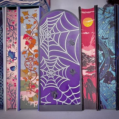 Purple Spider Web Book Nook
