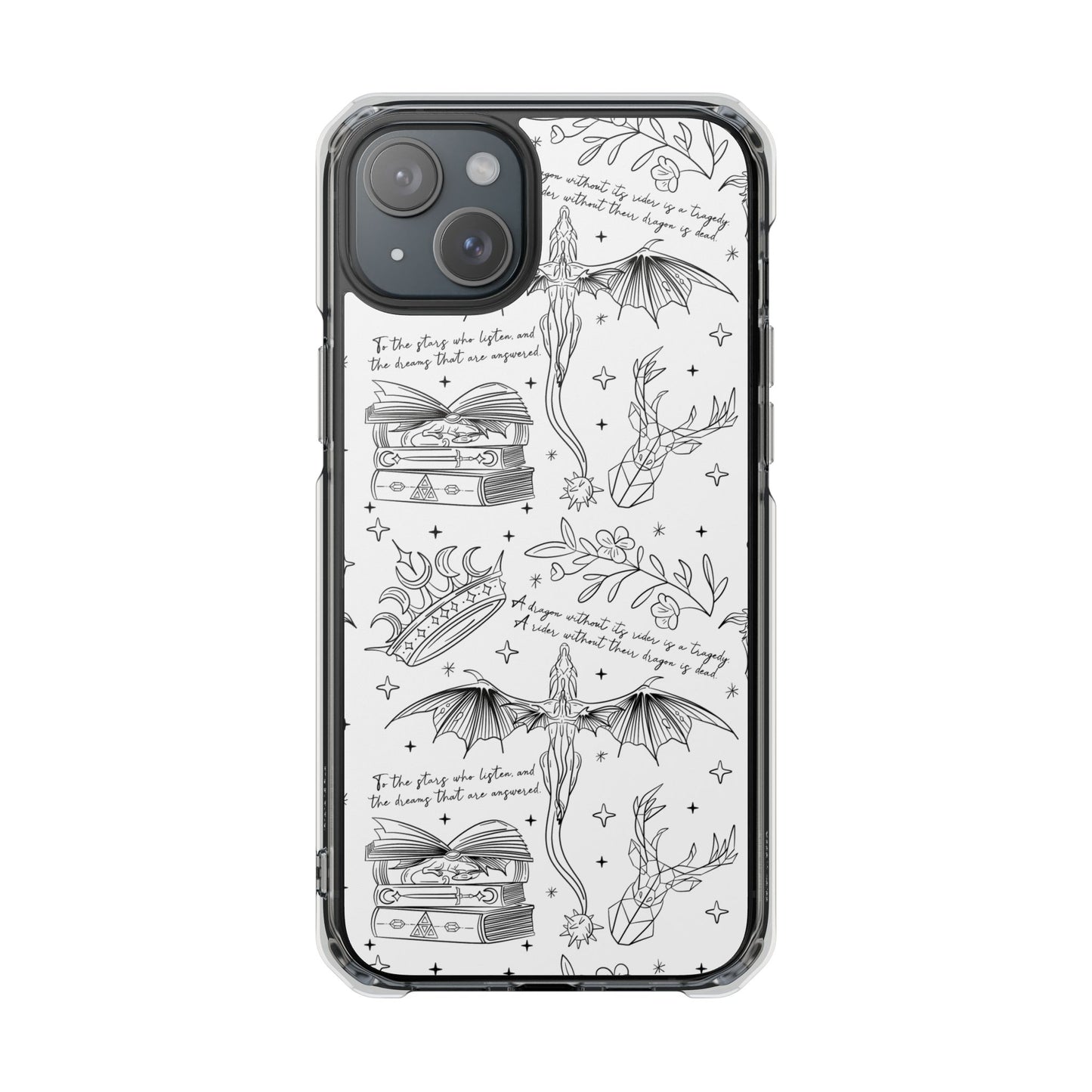 Magnetic Clear Impact Phone Case - Romantasy - Awfullynerdy.co