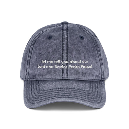 Embroidered Vintage Cap - Pedro Pascal Hat, Retro Dad Hat, Embroidery Baseball Cap, Vintage Style Headwear, Classic Actor Inspired