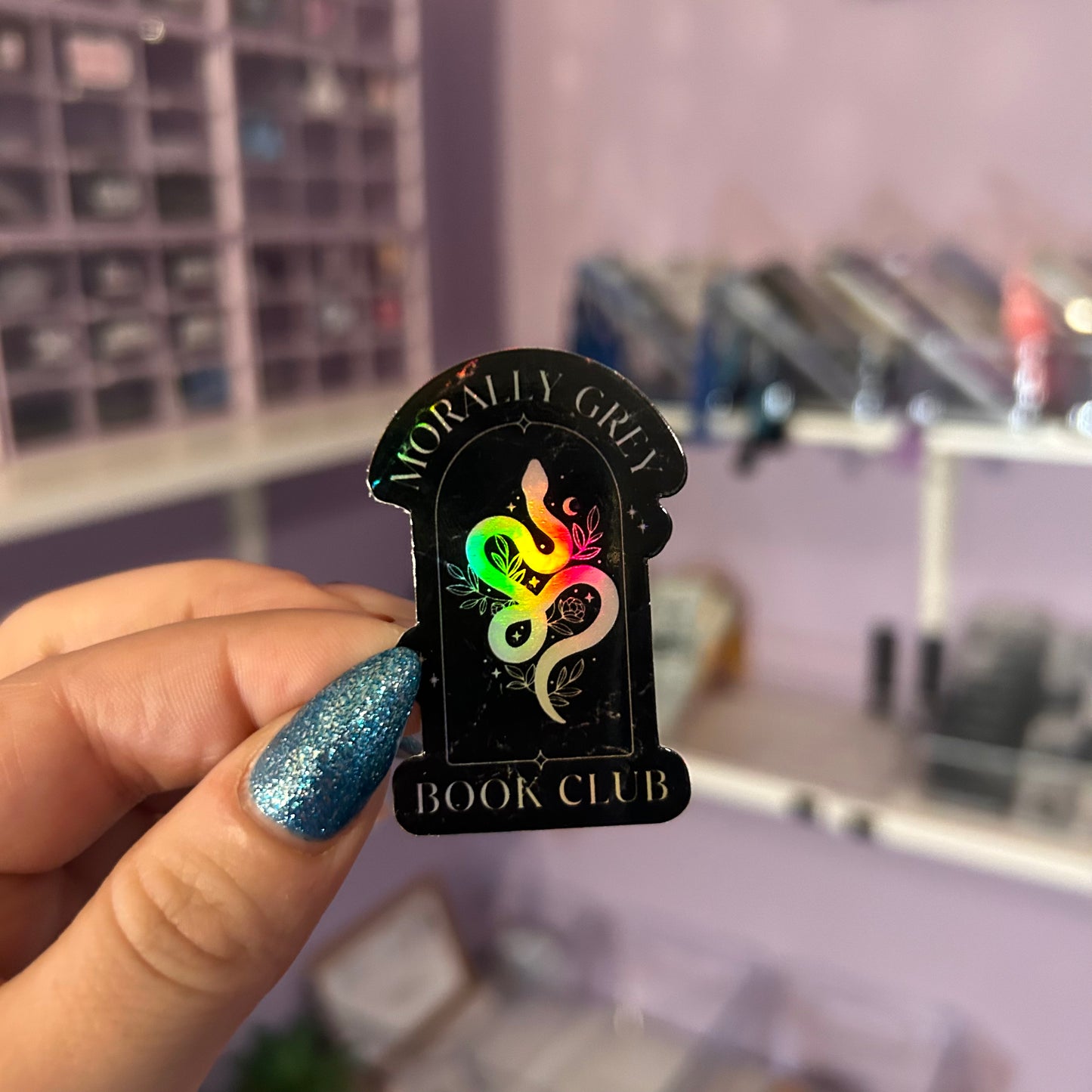 Morally Grey Book Club Smut Holographic 2-inch Sticker