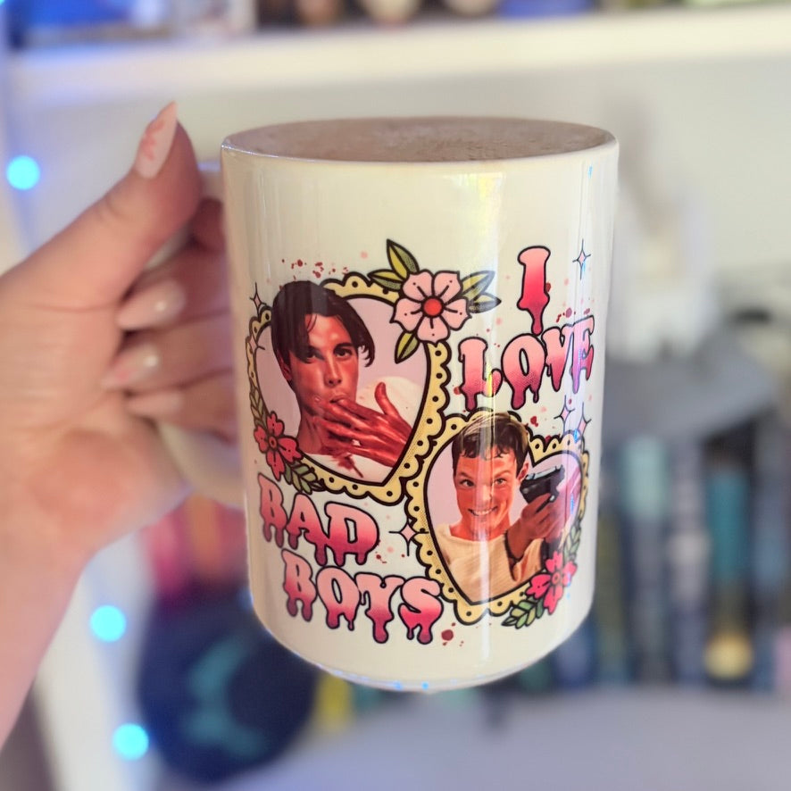 I Love Bad Boys Scream Inspired Sublimated Mug