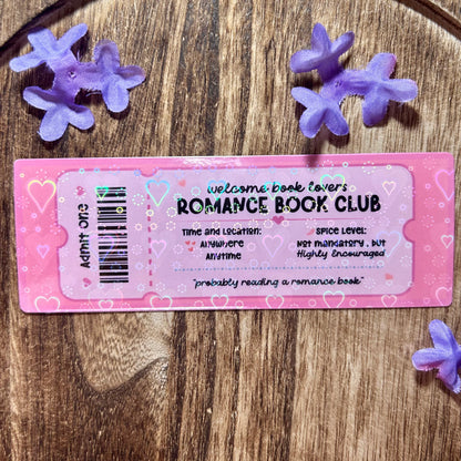 Romance Book Club Cardstock Bookmark