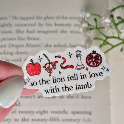 SYMBOLS So the Lion Fell in Love with the Lamb Sticker