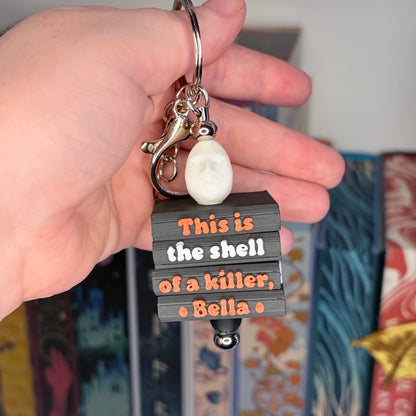 3D Printed “This is the Shell of a Killer, Bella” Bead Keychain