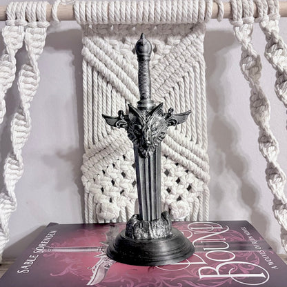 3d Printed Wolf Sword Bookshelf Decor