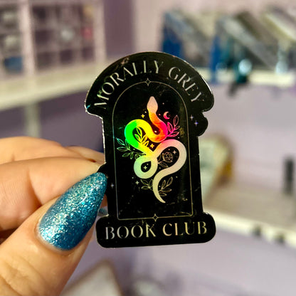 Morally Grey Book Club Smut Holographic 2-inch Sticker