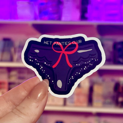 Wet Panties Club Smut Matte Vinyl Sticker – Durable Waterproof Bookish Decal