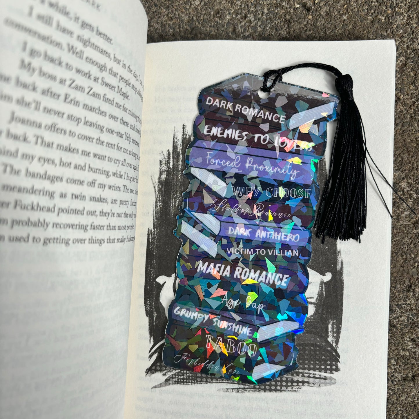 Dark Romance Tropes Spicy Cardstock Bookmark