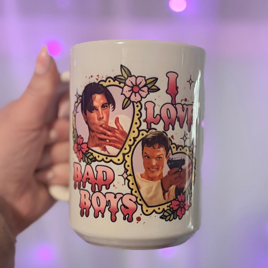 I Love Bad Boys Scream Inspired Sublimated Mug