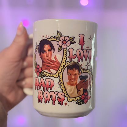 I Love Bad Boys Scream Inspired Sublimated Mug