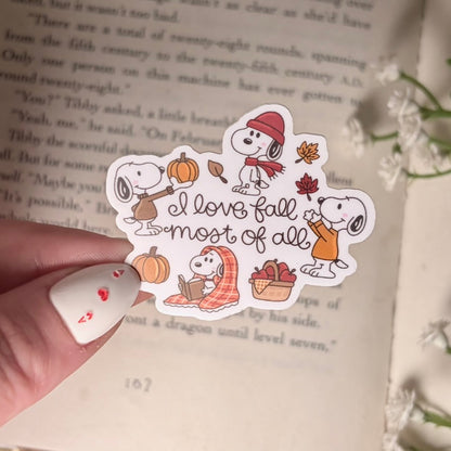 I love Fall Most of All 2-inch Sticker