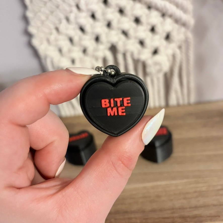 3d Printed Bookish Conversation Hearts Fidget Clicker - Multiple Options