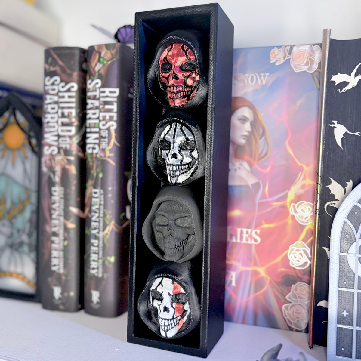 3d Printed 4-tier Skull Book Nook