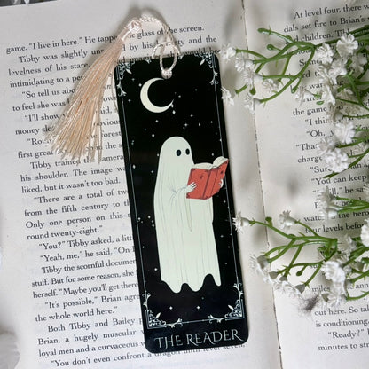The Reader Ghost Metal Bookmark