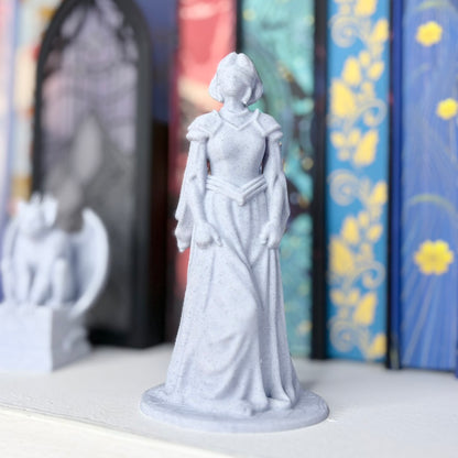 3d Printed Girl with Covered Eyes Bookshelf Decor