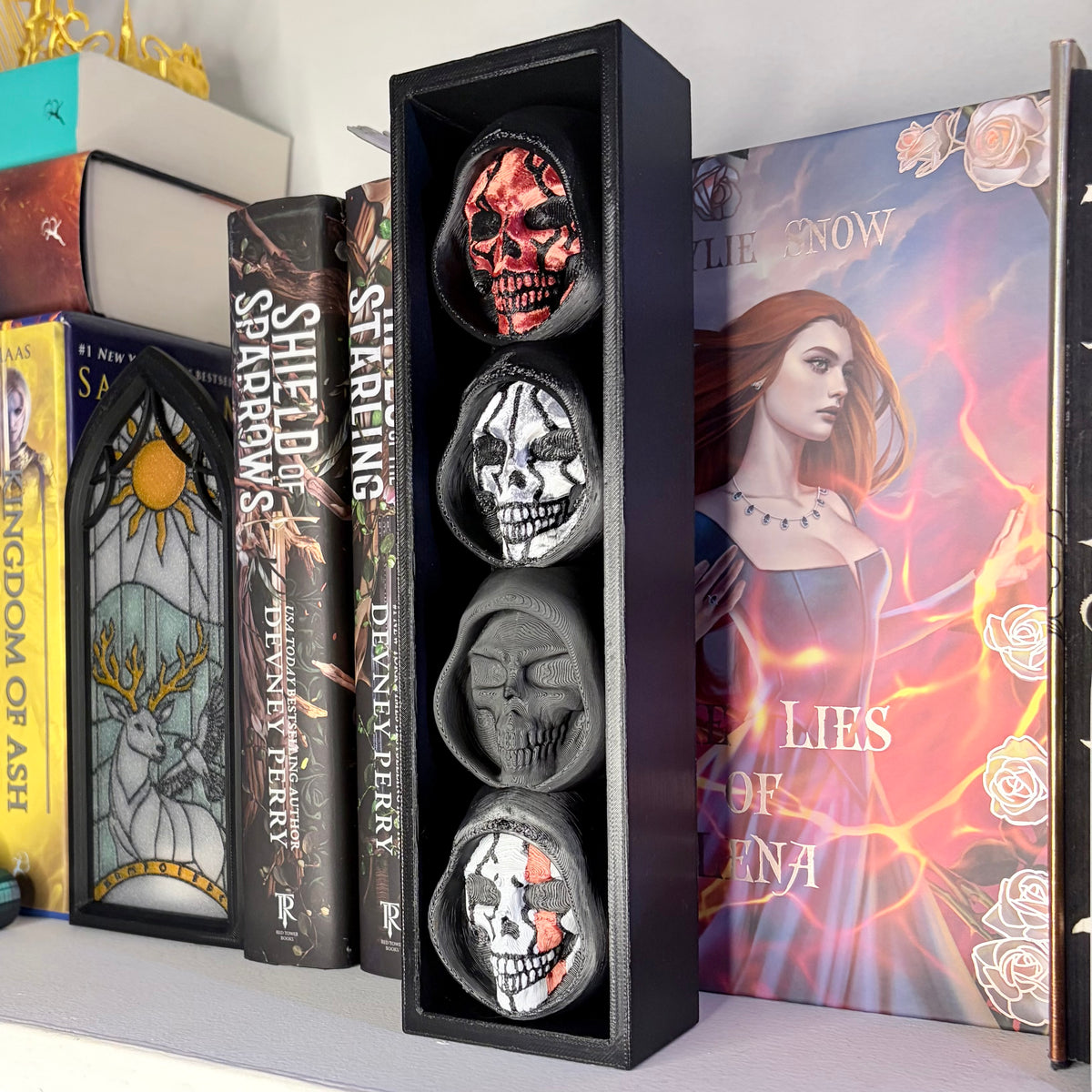3d Printed 4-tier Skull Book Nook