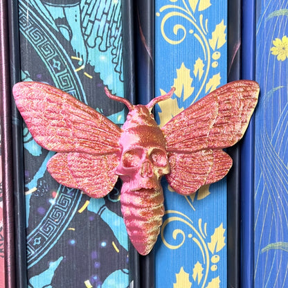 3d Printed Moth Book Spine Hugger Bookshelf Decor