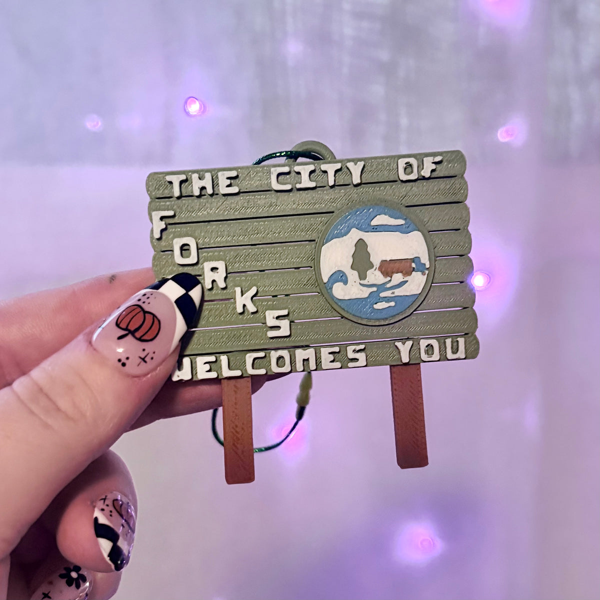 3D Printed Forks Sign Ornament
