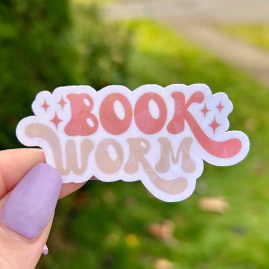 Book Worm Words Sticker