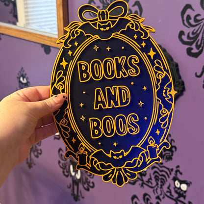 3d Printed Books and Boos Sign