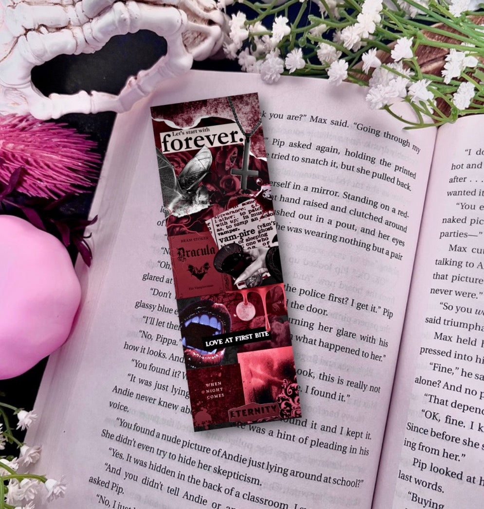Vampirecore Collage Laminated Cardstock Star Sparkle Bookmark
