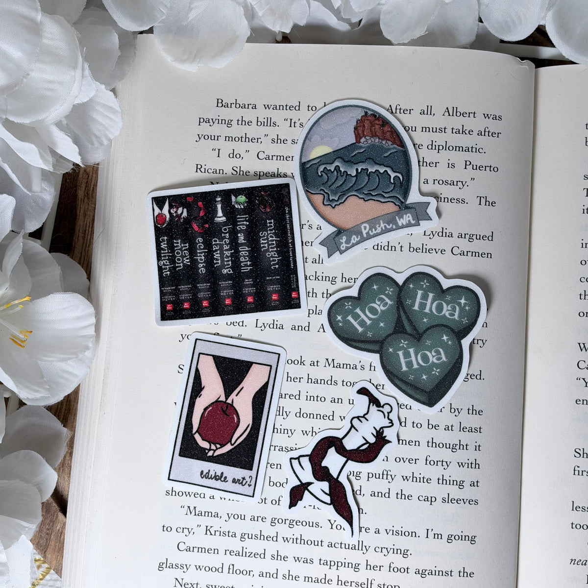 Twilight Inspired Snow Glitter Sticker Bundle