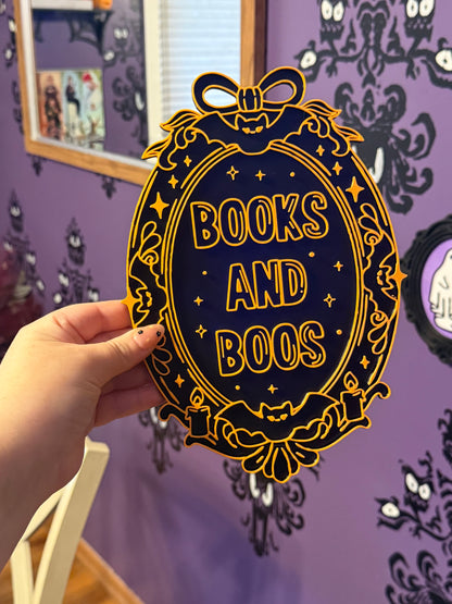 3d Printed Books and Boos Sign