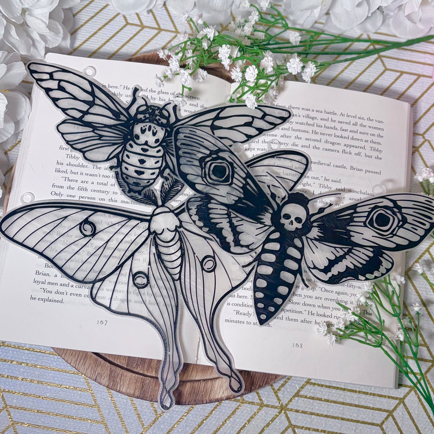 3D Printed Moth Suncatcher - 3 Versions