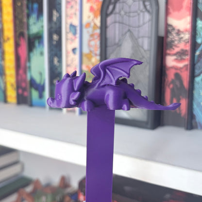 3D Printed Chibi Dragon Bookmark | Cute Book Accessory