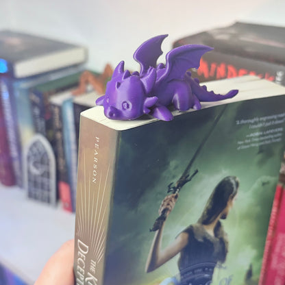 3D Printed Chibi Dragon Bookmark | Cute Book Accessory