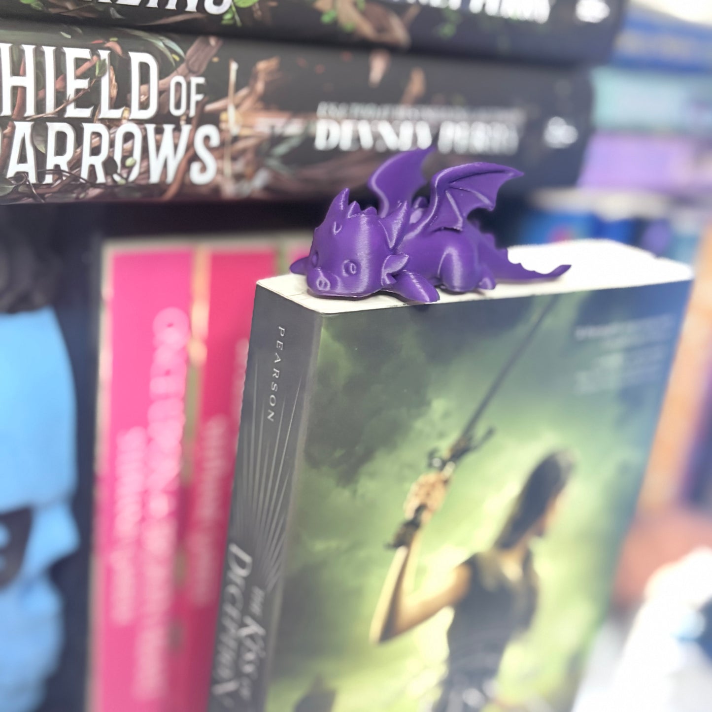 3D Printed Chibi Dragon Bookmark | Cute Book Accessory