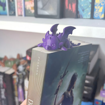 3D Printed Chibi Dragon Bookmark | Cute Book Accessory