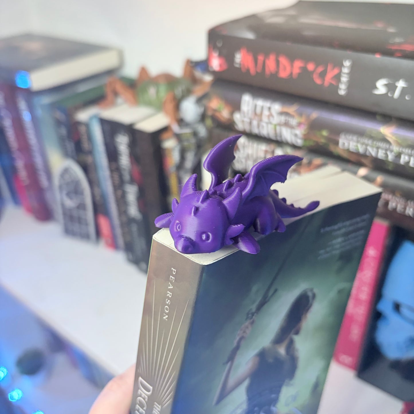 3D Printed Chibi Dragon Bookmark | Cute Book Accessory