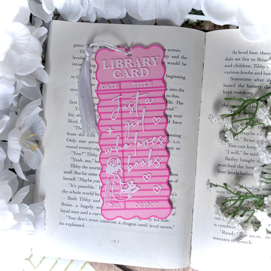 3d Printed Just a Girl Who Loves Books Bookmark