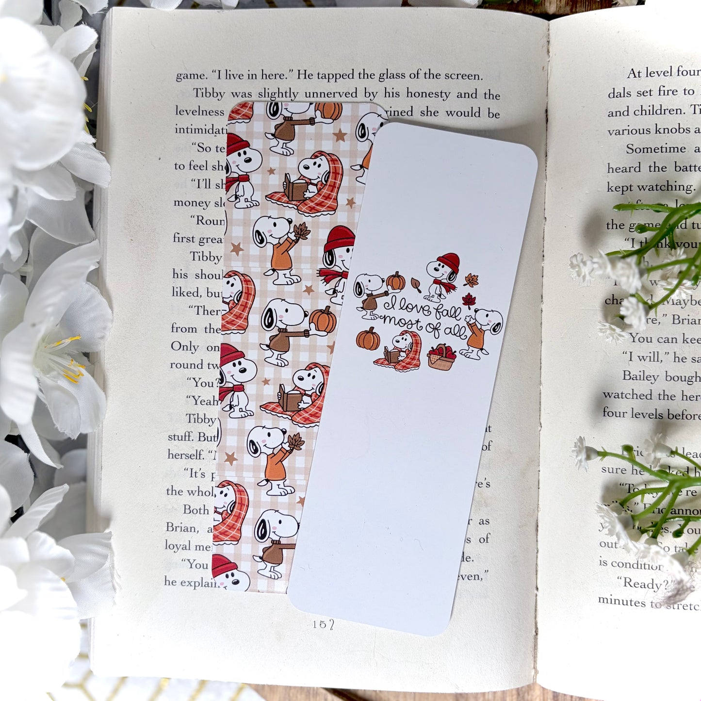 I Love Fall Most of All Dual-Sided Cardstock Bookmark