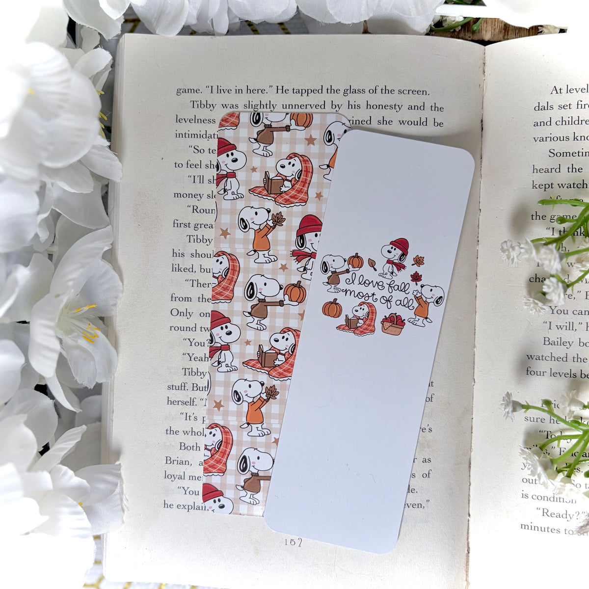 I Love Fall Most of All Dual-Sided Cardstock Bookmark