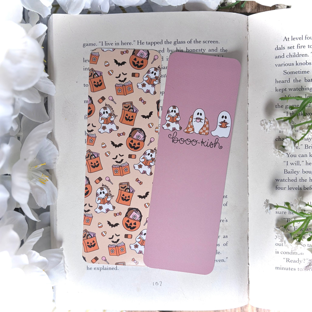 Booo-kish Ghost Dual-Sided Cardstock Bookmark