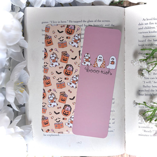 Booo-kish Ghost Dual-Sided Cardstock Bookmark