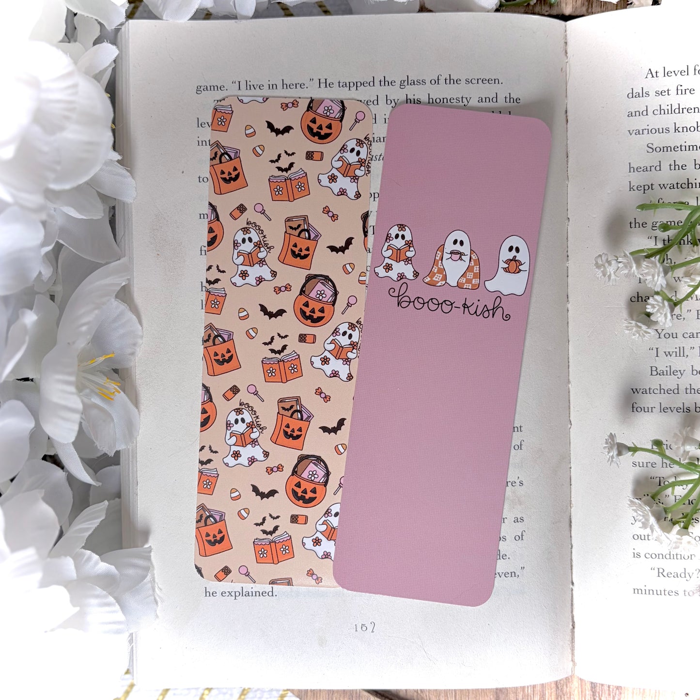 Booo-kish Ghost Dual-Sided Cardstock Bookmark