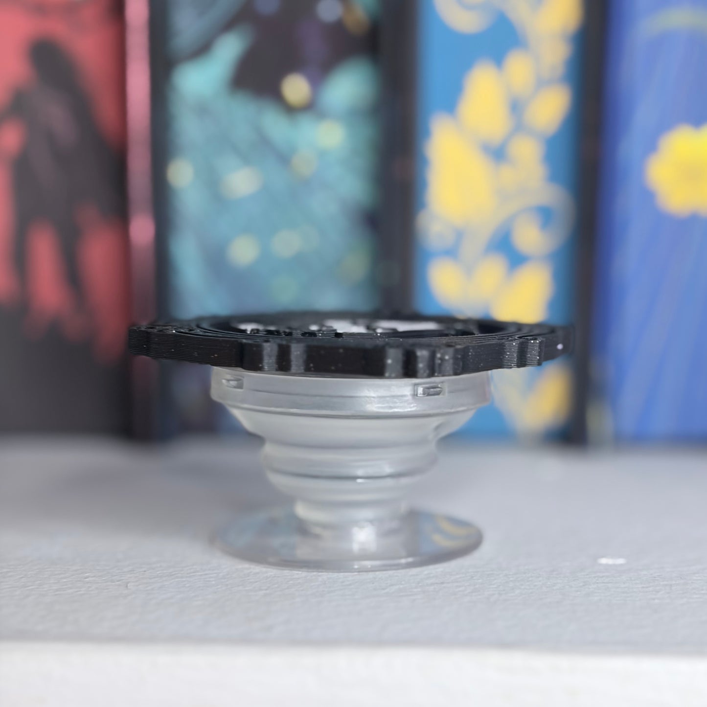 Ghostly Purple Portrait 3D Printed Collapsible Grip