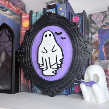 3d Printed Cute Ghostly Purple Sign