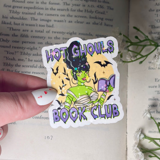 Hot Ghouls Book Club Star Sparkle Sticker