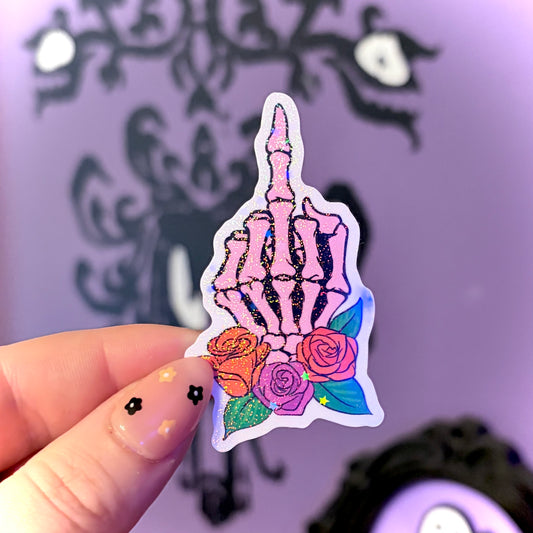 Spooky Middle Finger 2.5-inch Sticker