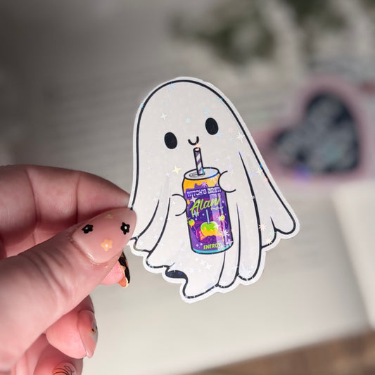 Energy Drink Lovin' Ghost 2.5-inch Sticker